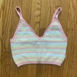 NWT cropped striped tank top